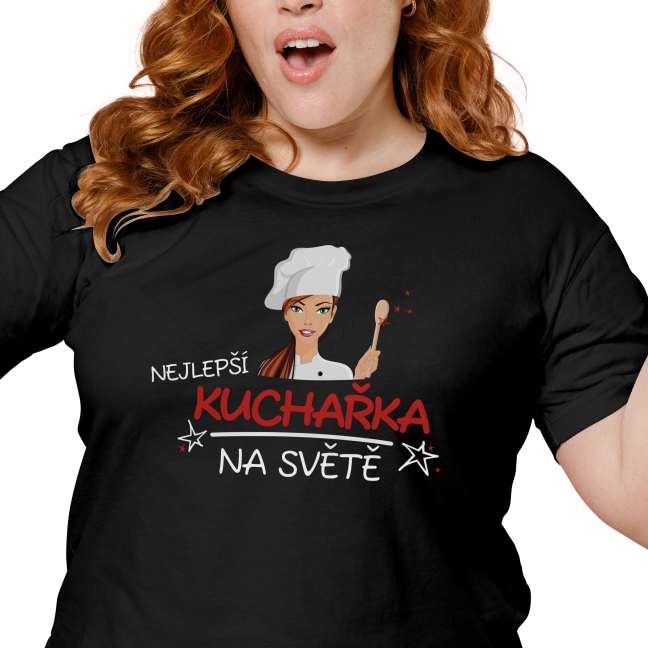 Dámské tričko s potiskem "Nejlepší kuchařka na světě"