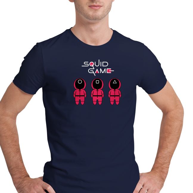 Pánské tričko s potiskem “Squid Game, roztomilí dozorci"