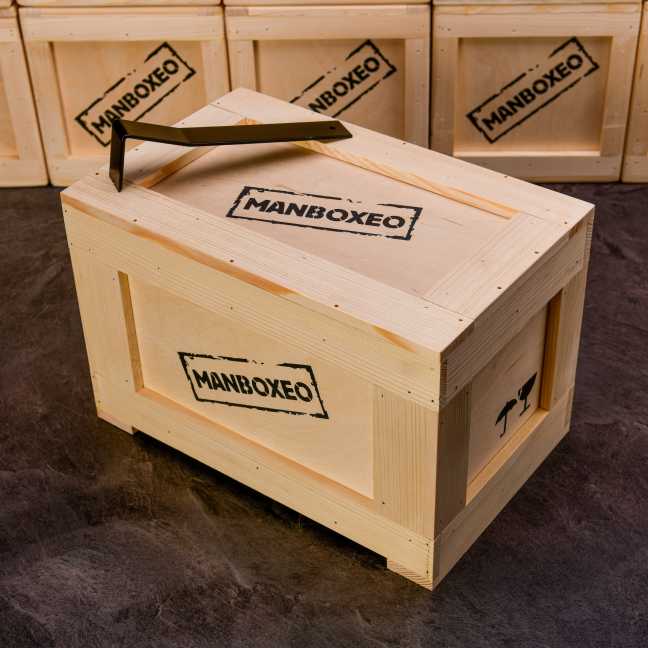 Prázdná Manboxeo bedna s páčidlem – kvádr