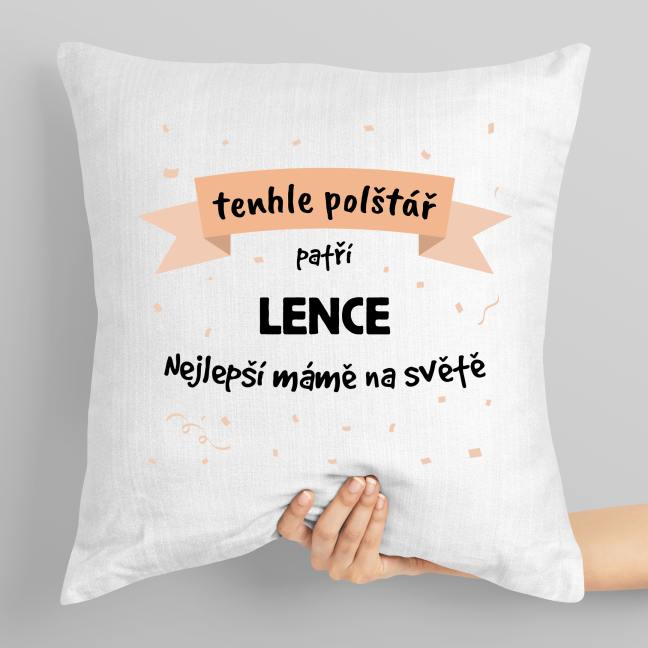 "Tento polštář patří" se jménem