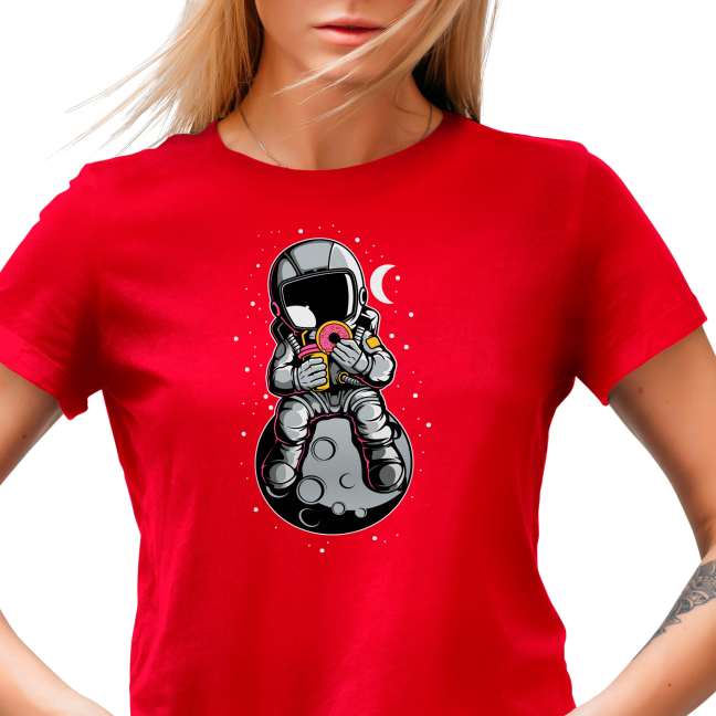 Dámské tričko “Astronaut s koblihou”