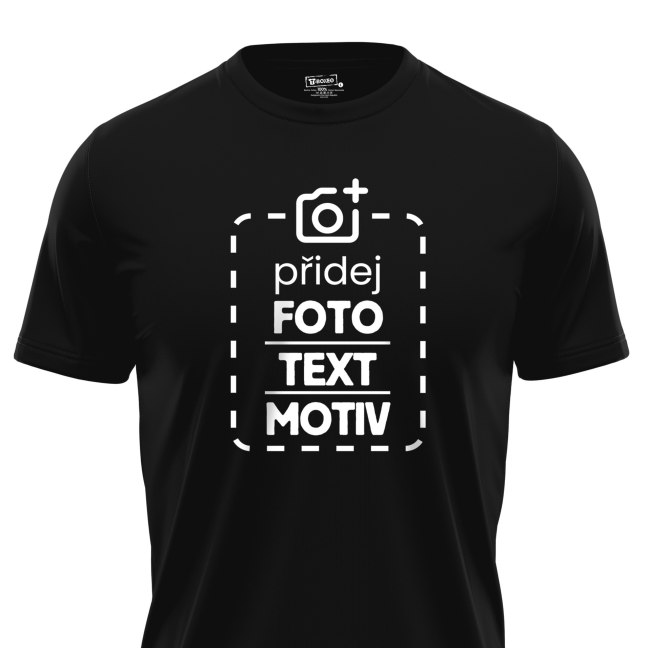 Pánské tričko s vlastní fotografií a textem