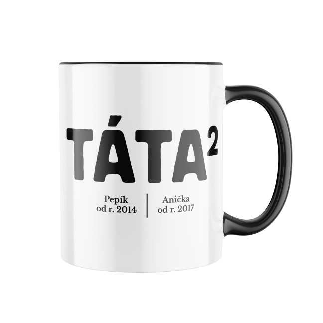 Hrnek s potiskem Táta na 2