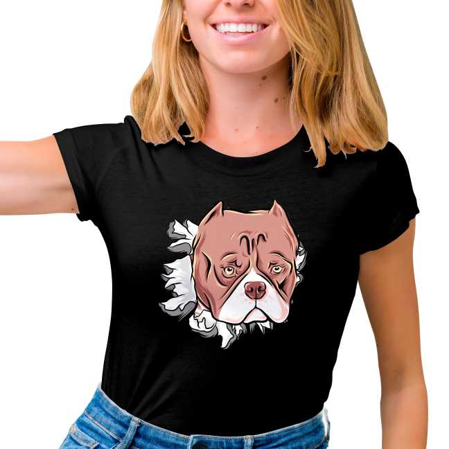Dámské tričko s potiskem “Pitbul”