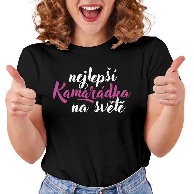 Dámské tričko s potiskem “Nejlepší kamarádka na světě”