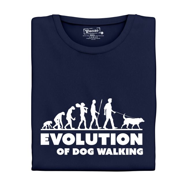 Dámské tričko s potiskem "Evolution of Dog walking"