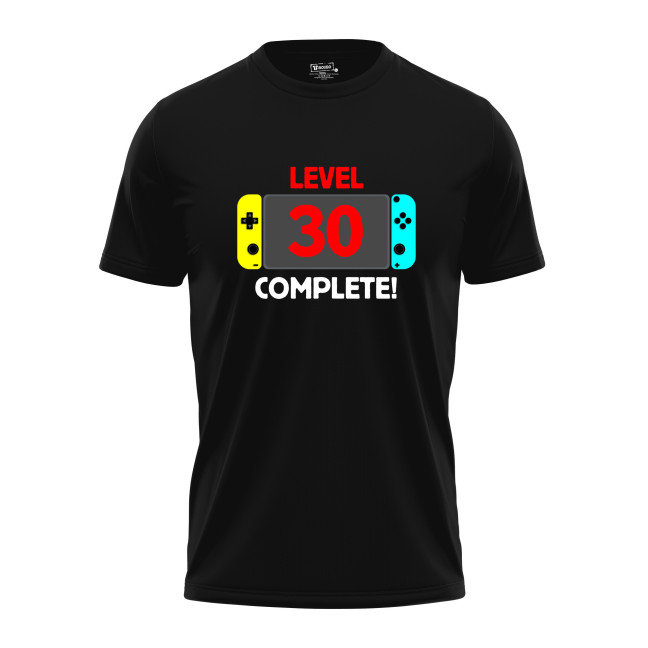 Tričko s potiskem “Level complete” s věkem