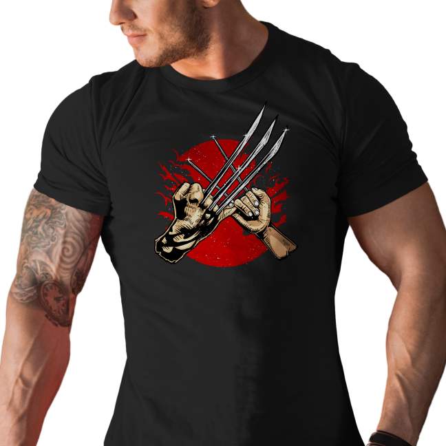 Pánské tričko s potiskem “Wolverinovy drápy"