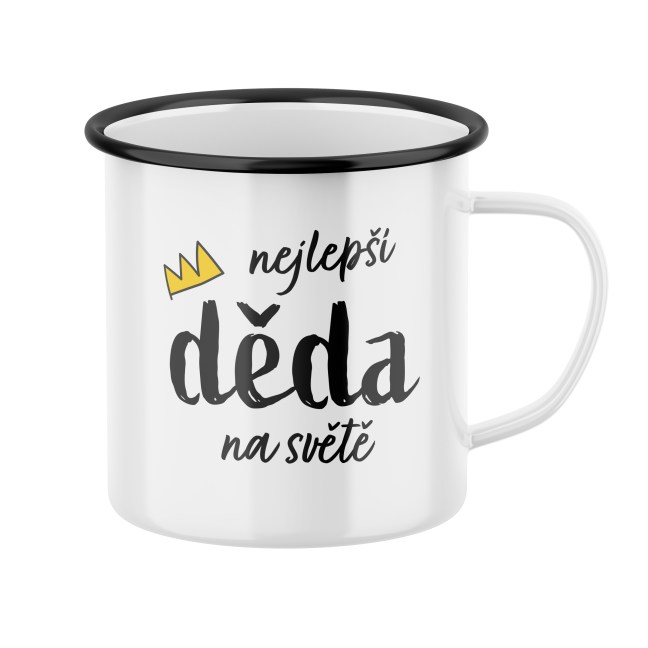 Hrnek s potiskem Nejlepší děda na světě, s korunkou