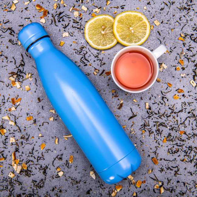 Termoska z nerezové oceli - světle modrá 350 ml