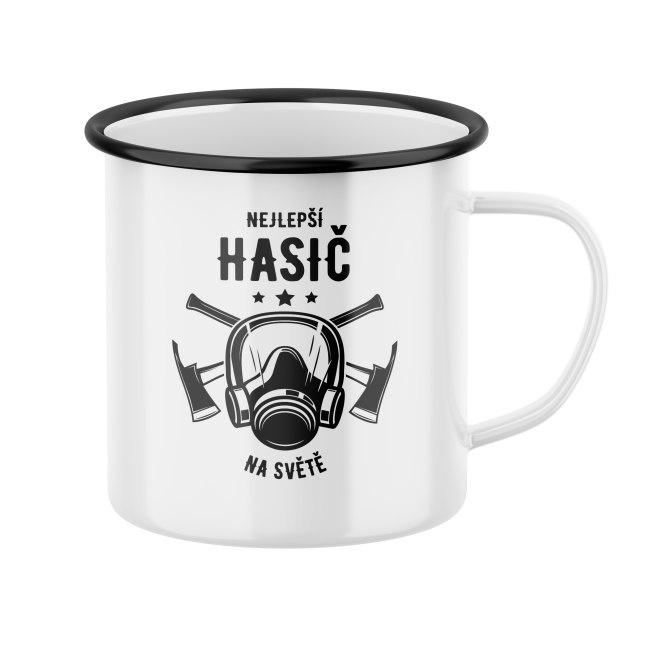Hrnek s potiskem Nejlepší hasič na světě – maska
