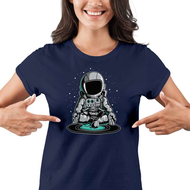 Tričko s potiskem “Astronaut na vinylové desce”