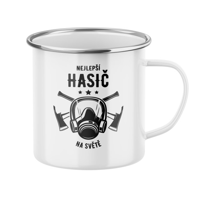 Hrnek s potiskem Nejlepší hasič na světě – maska