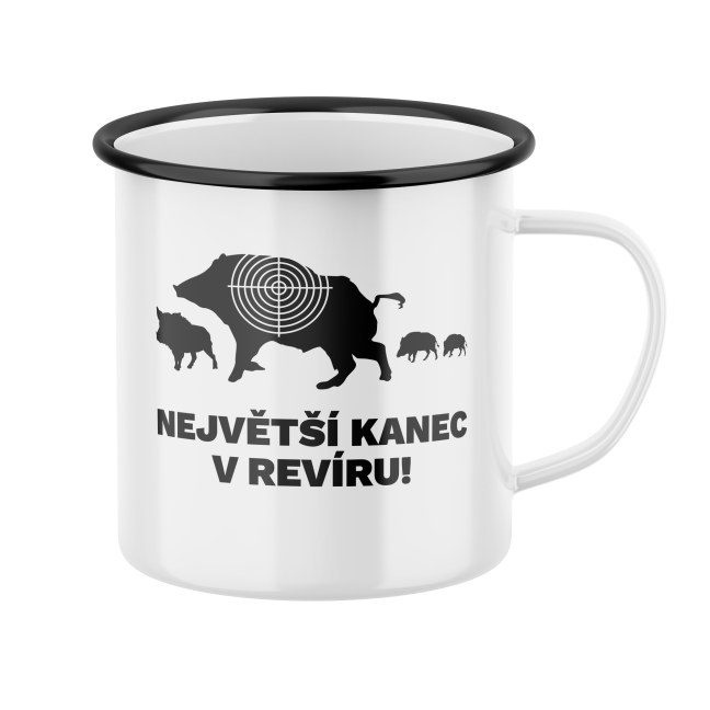 Plecháček s potiskem Největší kanec v revíru
