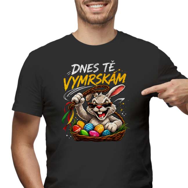 Pánské tričko s potiskem "Dnes tě vymrskám"