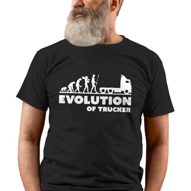 Pánské tričko s potiskem "Evolution of Trucker"