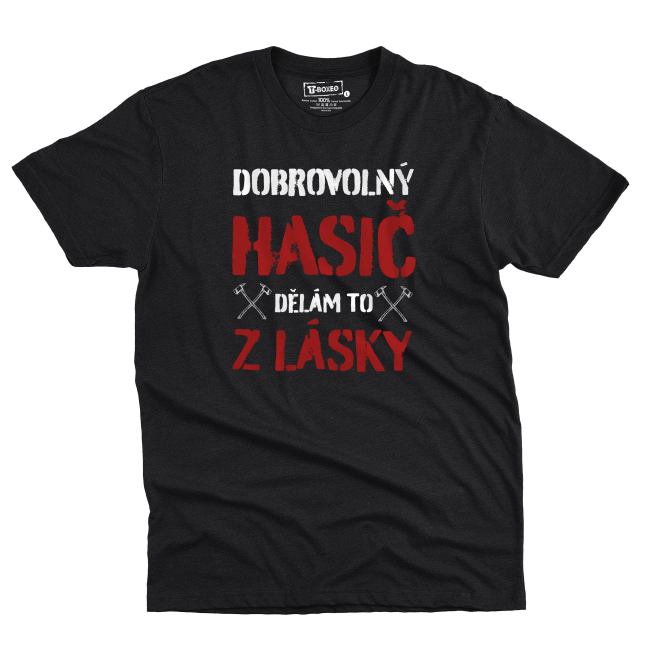 Pánské tričko s potiskem "Dobrovolný hasič"