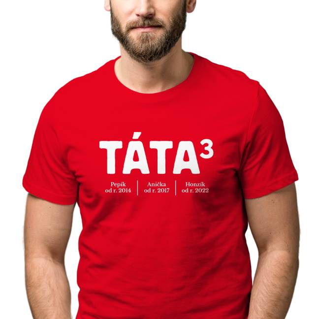 Pánské tričko s potiskem Táta na 3