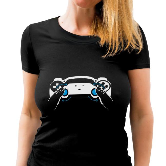 Dámské tričko s potiskem “Gamepad”