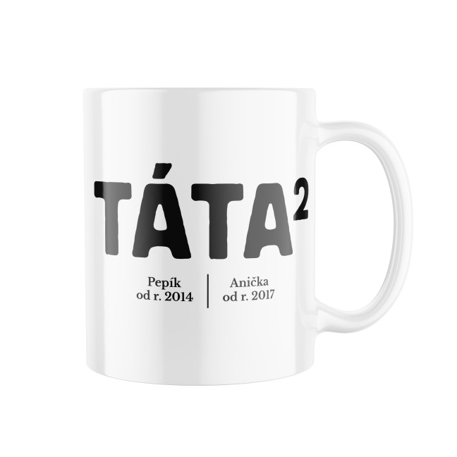 Hrnek s potiskem Táta na 2